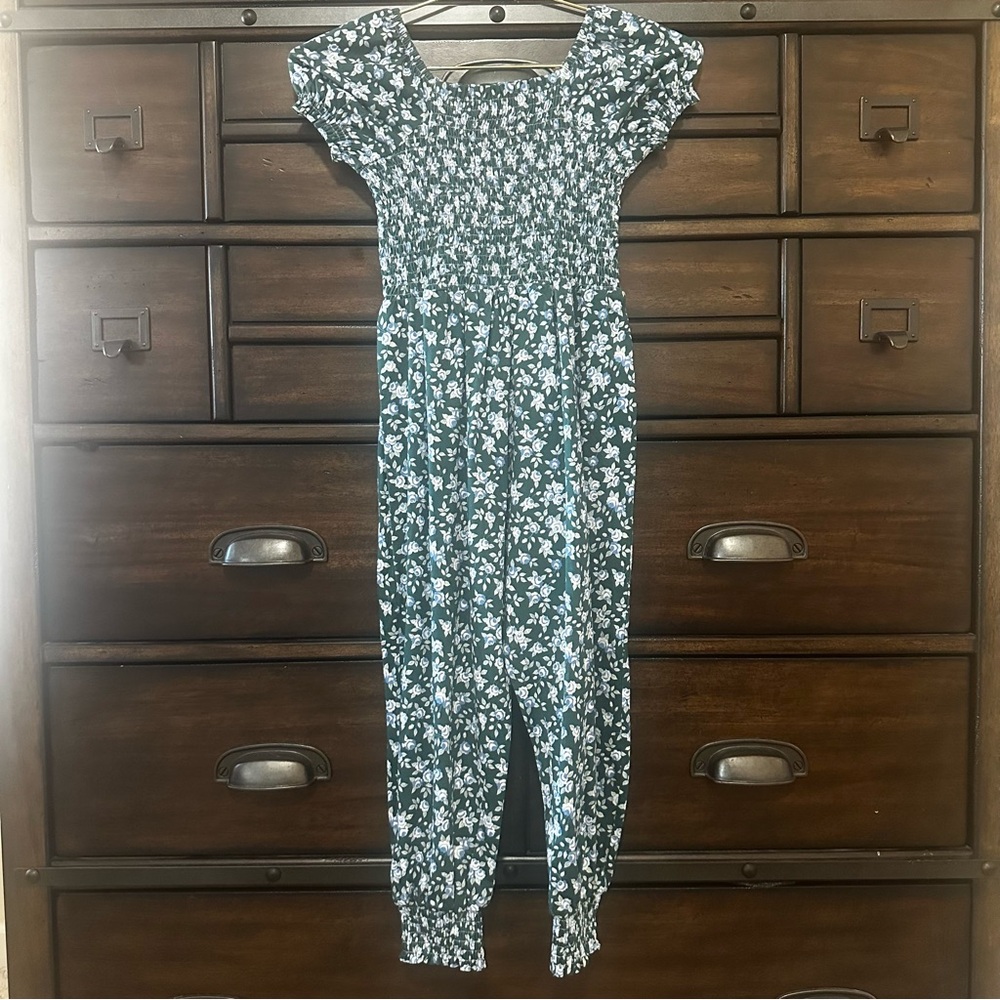 Floral Green Jumpsuit